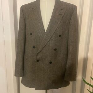 The Academy Brand Brown Checkered Blazer